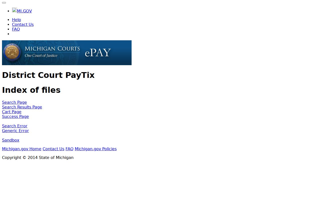 Ionia County traffic court Michigan eTix payment entry